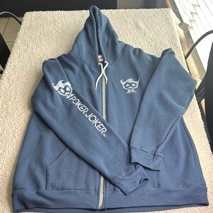 Poker Joker American Apparel Navy Zip-Up Hoodie